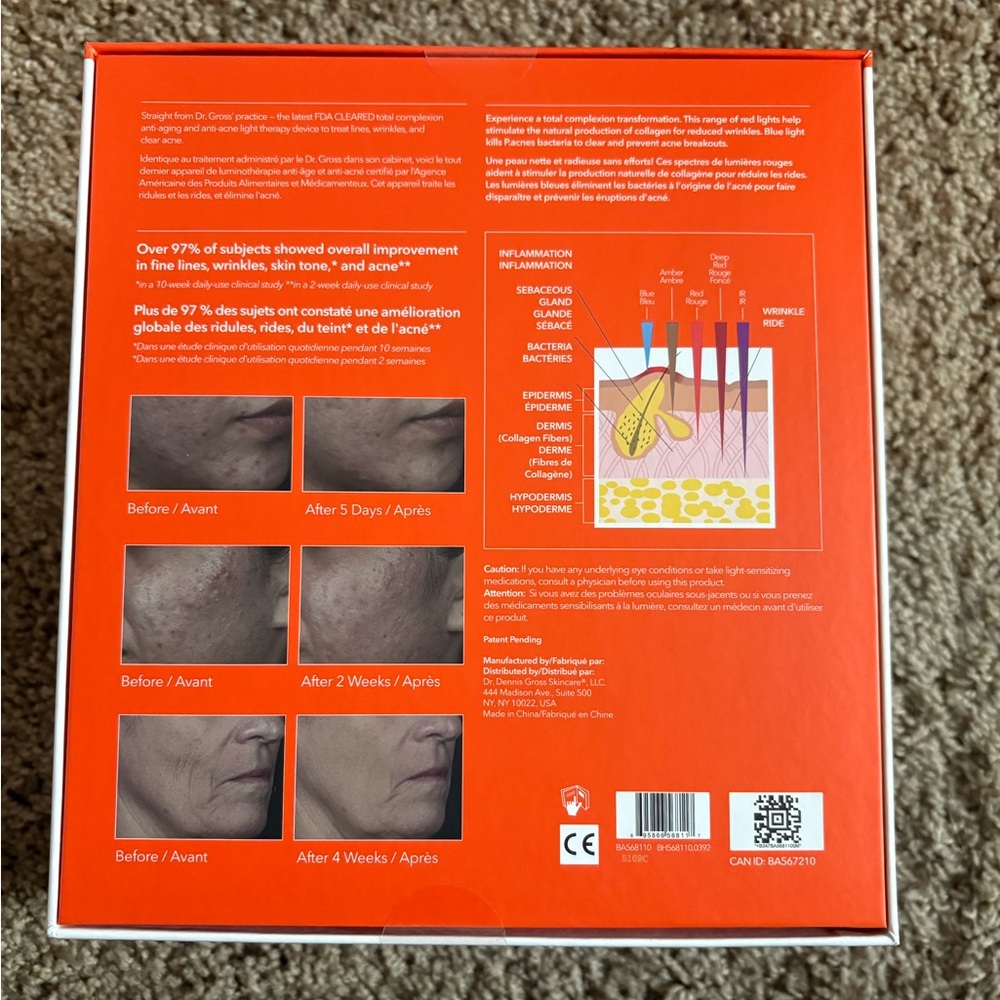 NIB Dr Dennis Gross DRx SpectraLite FaceWare Pro Masque LED Mask w/samples - Picture 4 of 10